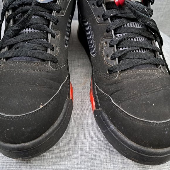 Nike Jordan 5 Retro Low Alternate 90 2016 819171-001 Black Red Size 10.5 - Picture 11 of 14